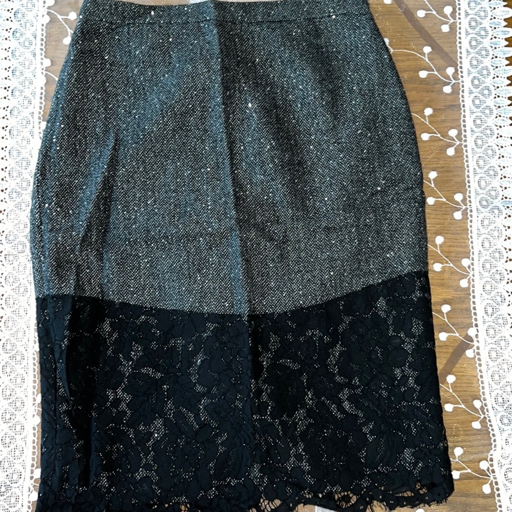 JCREW skirt - black and gray